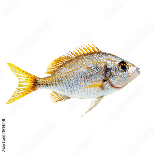 Live Abramis fish isolated against a transparent background showcasing its vibrant coloration and detailed features, Abramis live fishisolated on transparent background Live fish object for design photo