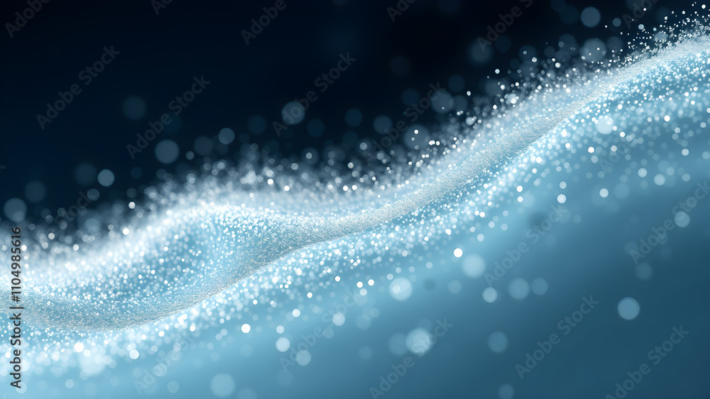A soft and dreamy abstract wave in glowing blue. A soft and dreamy abstract wave in glowing blue.