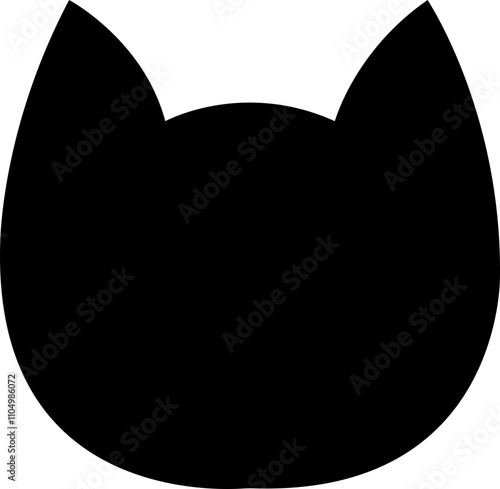 cat icon.Sweet little cat icon Simple cat head illustration design Cat icons collection. Kittens emoji symbols set. Black and white simple outline cats head emoticon pictures. Vector isolated.