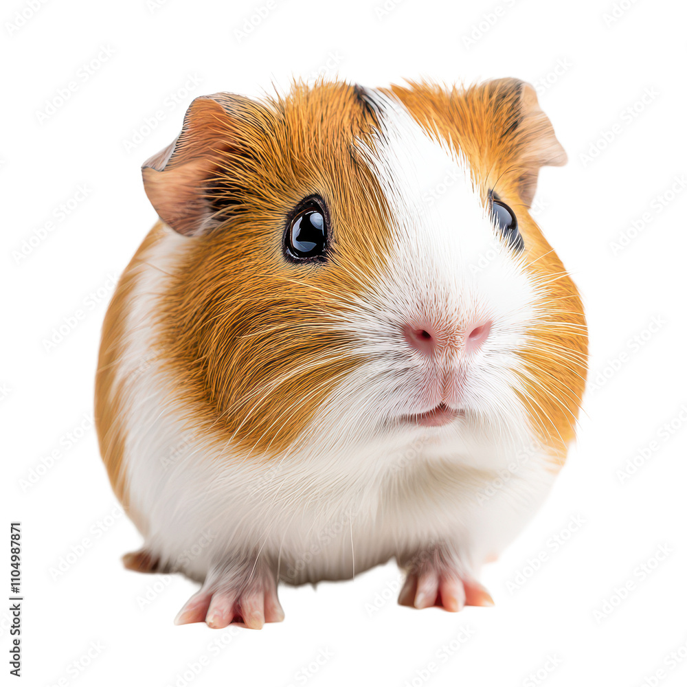 A cute guinea pig posing with curiosity against a clean transparent background, a cute guinea pig posing, transparent background. A cute guinea pig posing with curiosity against a clean transparent background, a cute guinea pig posing, transparent background.