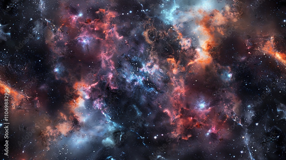 Naklejka premium Black Art Starry Sky Background