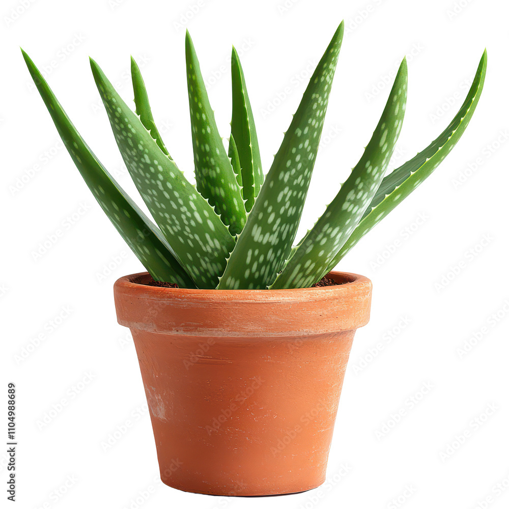 Aloe Vera plant thriving in a terracotta pot against a bright transparent background indoors, Aloe Vera plant in terracotta pot 3isolated on transparent background Aloe Vera plant thriving in a terracotta pot against a bright transparent background indoors, Aloe Vera plant in terracotta pot 3isolated on transparent background