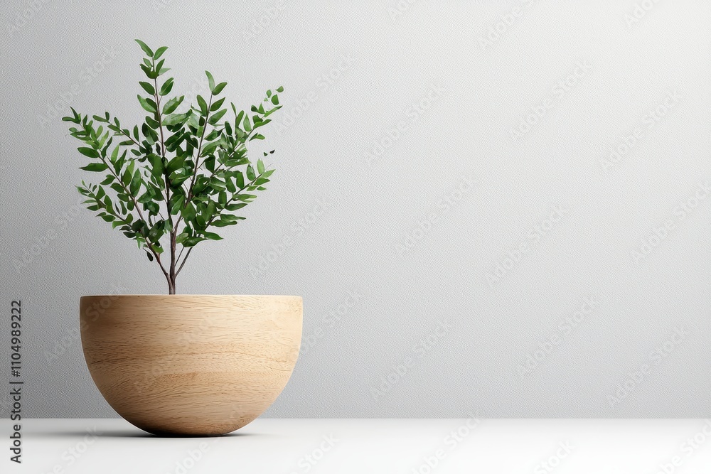 Fresh Green Beans in a Wooden Bowl on a Table Fresh Green Beans in a Wooden Bowl on a Table