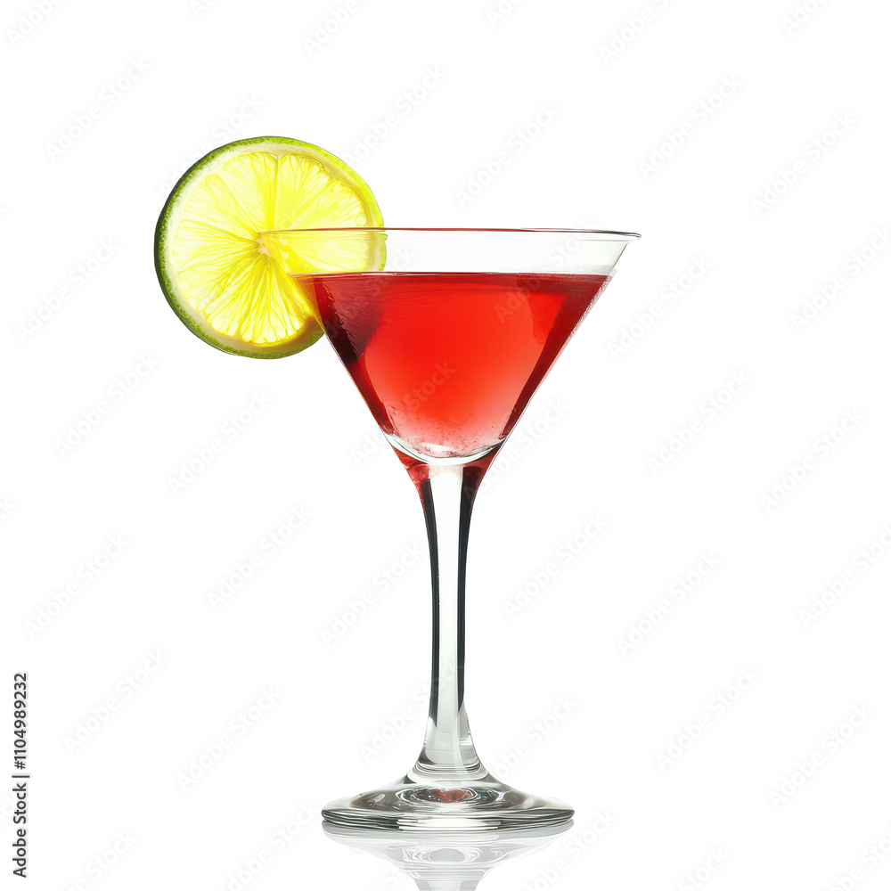 Refreshing cosmopolitan cocktail with a lime garnish on a transparent background for elegant occasions, a cosmopolitan cocktail drink, transparent background Refreshing cosmopolitan cocktail with a lime garnish on a transparent background for elegant occasions, a cosmopolitan cocktail drink, transparent background