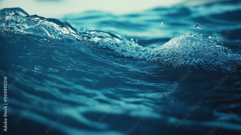 Close-up of splashing water droplets in vibrant blue, captured in dynamic motion against a bright background. Close-up of splashing water droplets in vibrant blue, captured in dynamic motion against a bright background.