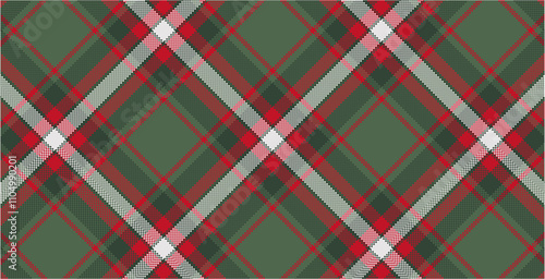 Vector checkered pattern. Tartan, textured seamless twill for flannel shirts, duvet covers, other autumn winter textile mills. Vector Format
