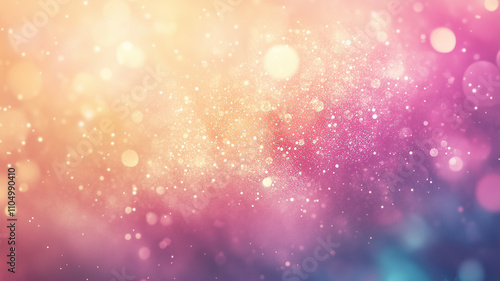 Abstract pastel gradient background with sparkling bokeh effect  creating a dreamy and soft visual aesthetic 