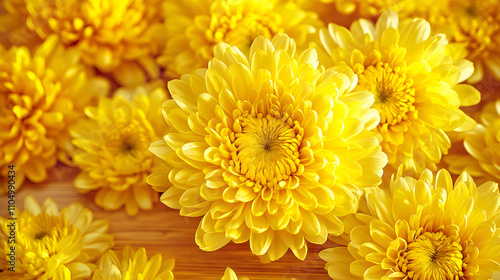 Golden Chrysanthemums Yellow Chrysanthemums Chongyang Festival Qingming Festival Remembrance photo