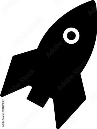 Rocket icon, rocket sign vector, fly, sky, air, speed, set, black color