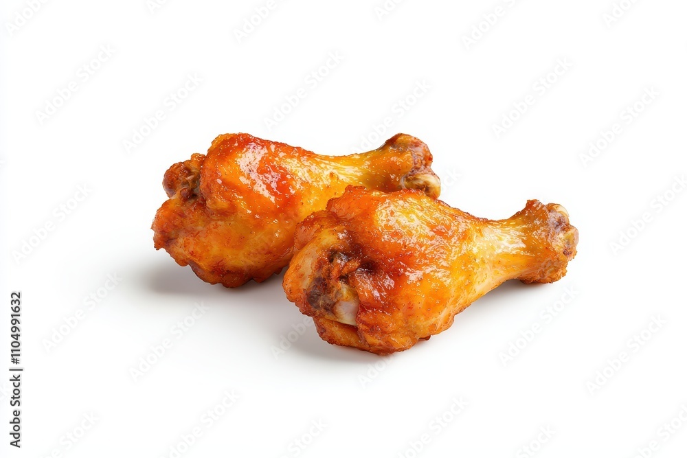 Delicious Air Fryer Chicken Drumettes Close Up Delicious Air Fryer Chicken Drumettes Close Up