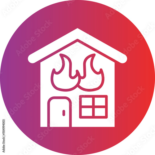Burning House icon style