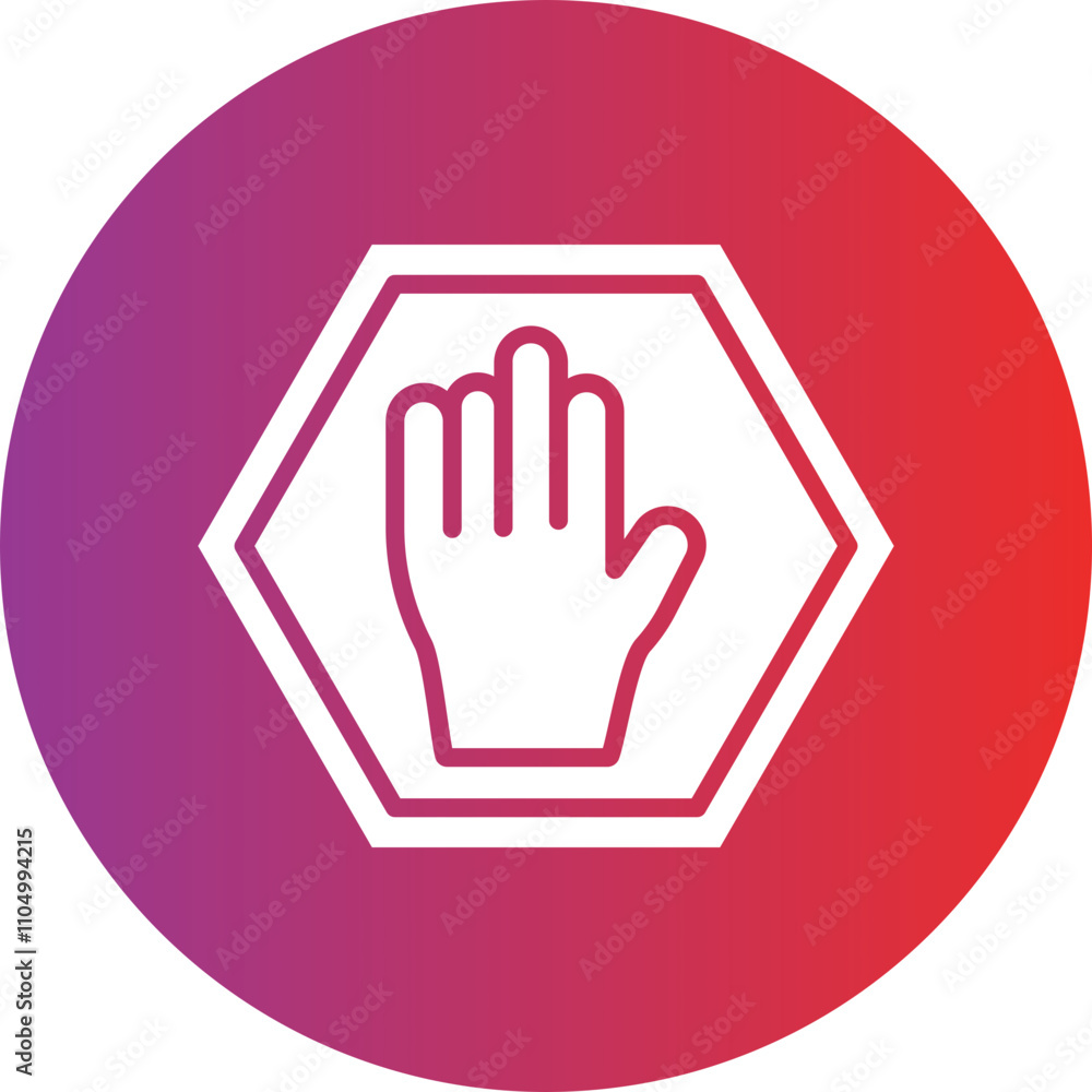 Obraz premium Stop icon style