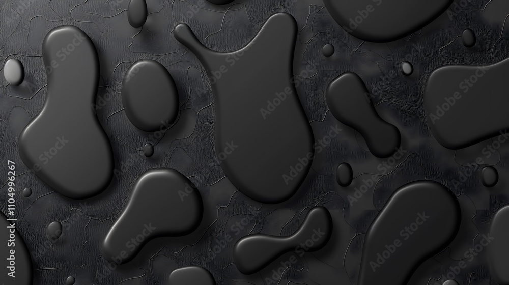 Abstract dark gray background with 3D liquid shapes. Abstract dark gray background with 3D liquid shapes.