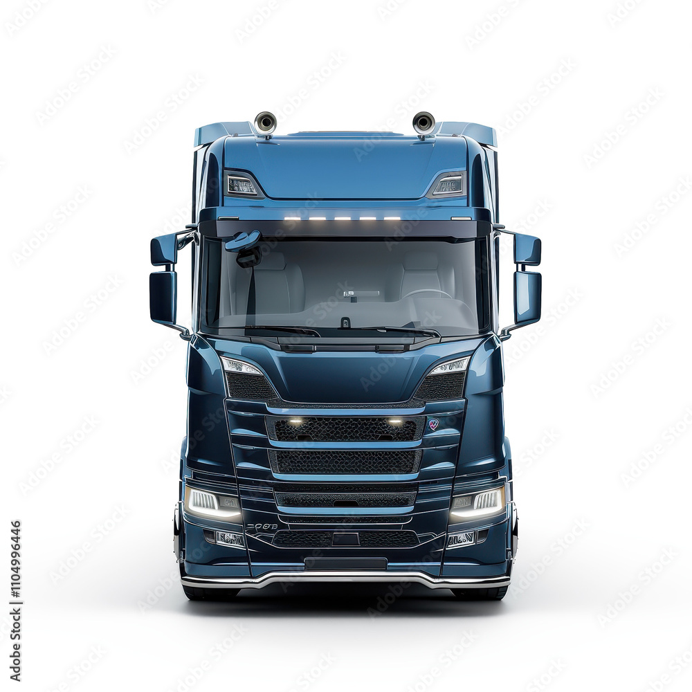 Modern Blue Truck - Powerful and Efficient Heavy Vehicle for Transportation Modern Blue Truck - Powerful and Efficient Heavy Vehicle for Transportation