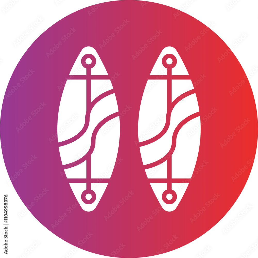 Surfboard icon style Surfboard icon style