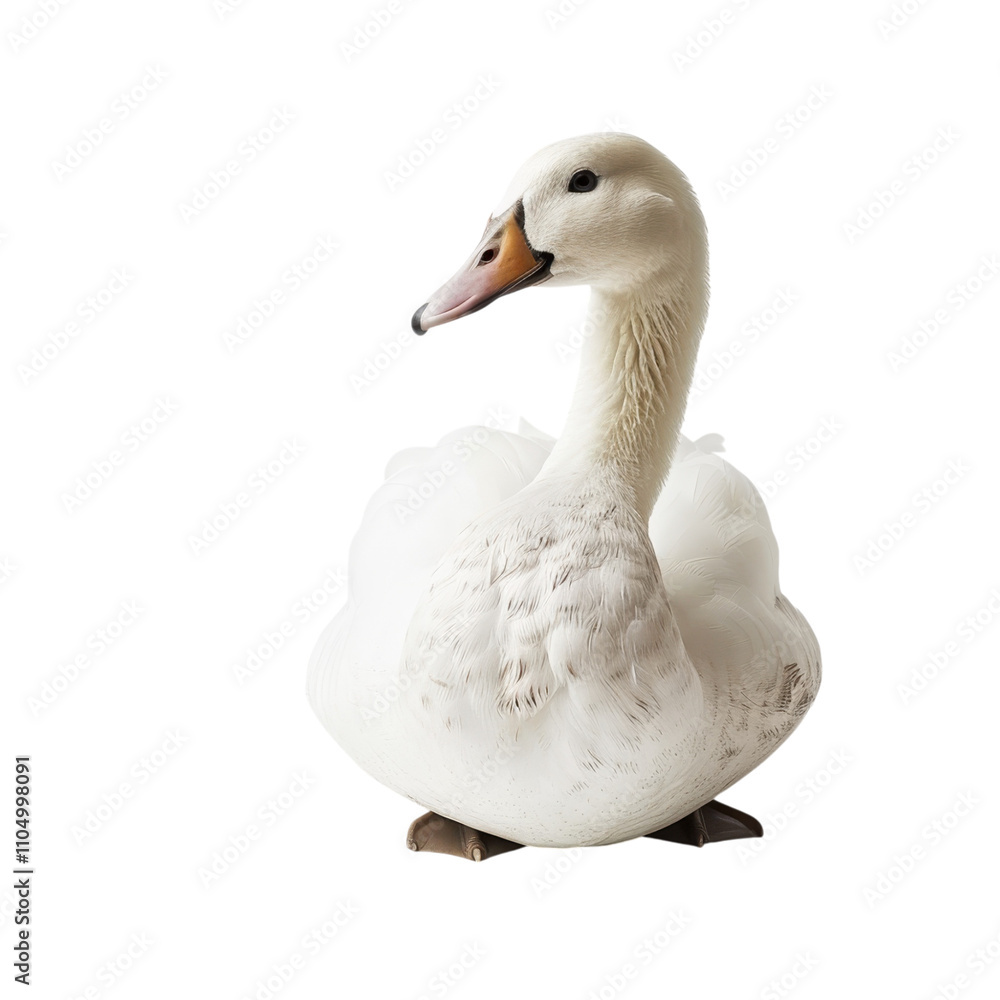 Majestic White Swan: A Stunning Portrait of Avian Elegance Majestic White Swan: A Stunning Portrait of Avian Elegance