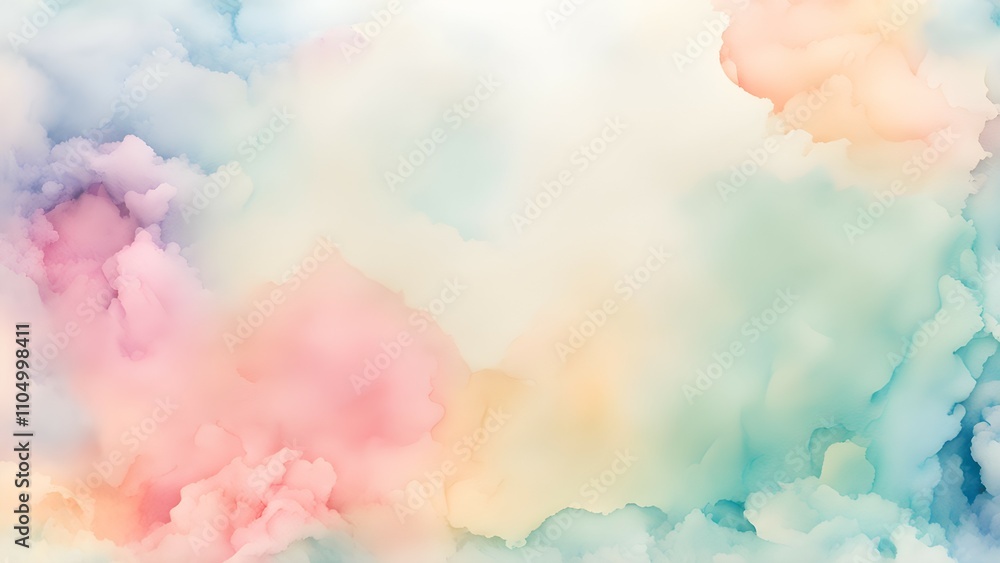 Fototapeta premium A soft, colorful cloud-like background with pastel hues for artistic or design purposes.