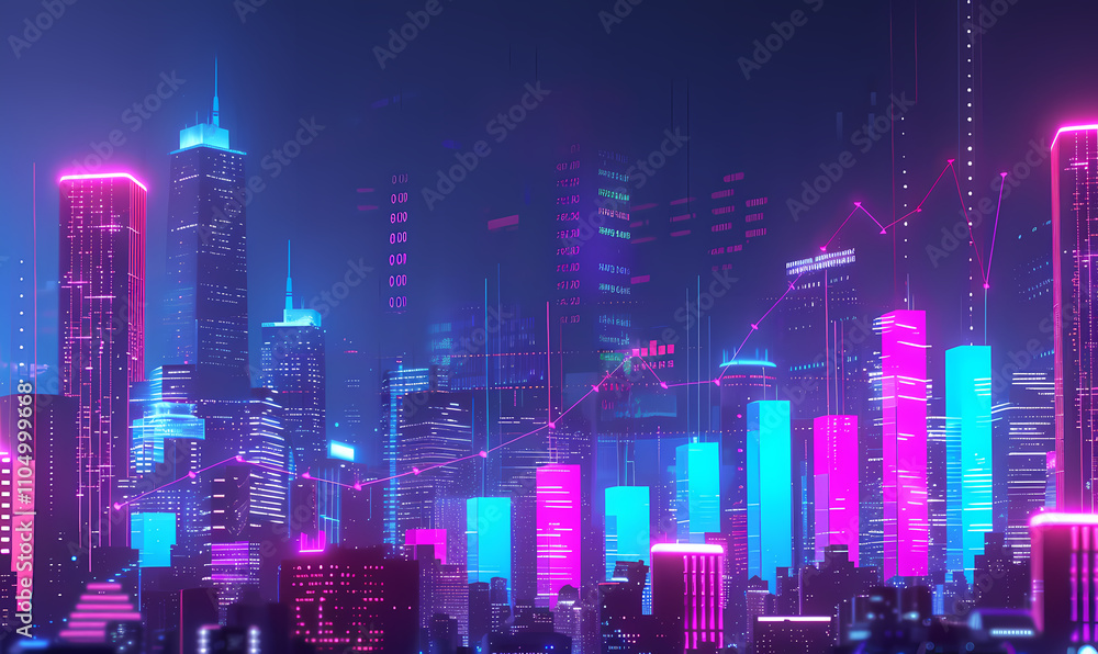 Obraz premium city at night
