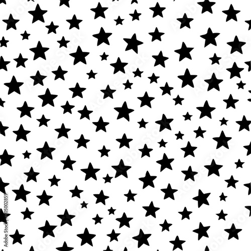 Black stars vector on transparent background