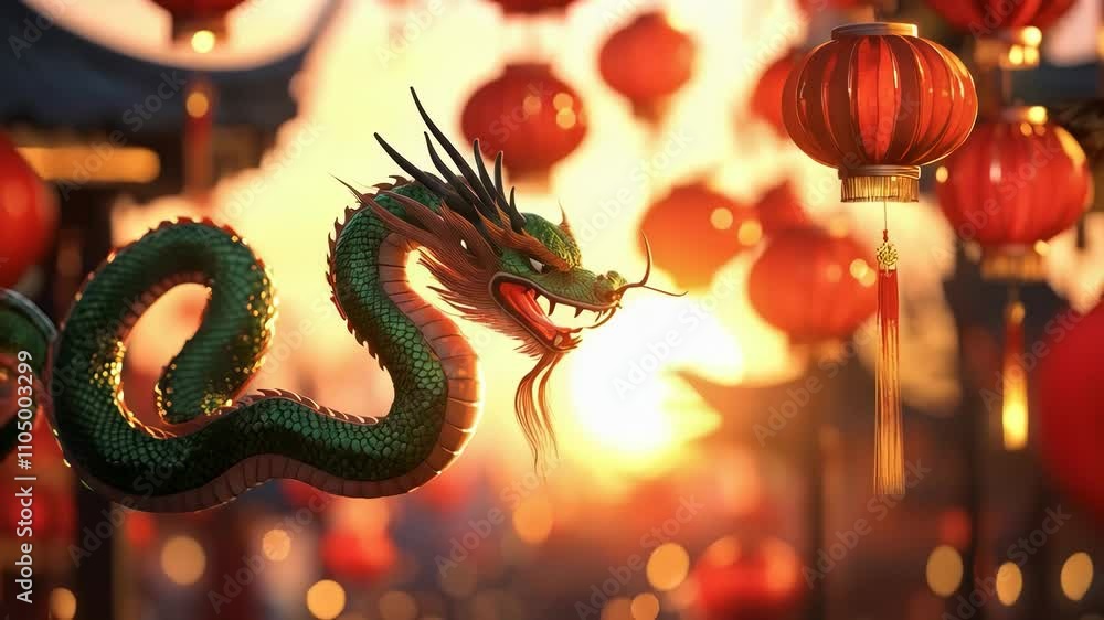 Happy Chinese celebration of the Year of the Snake, red lanterns in the sunlight. The concept of a national holiday. Happy Chinese celebration of the Year of the Snake, red lanterns in the sunlight. The concept of a national holiday.