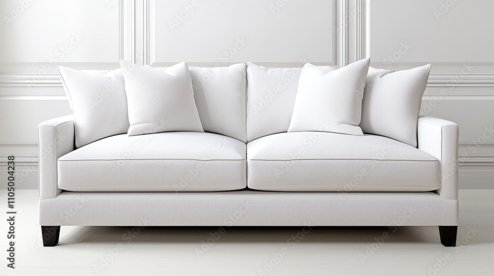 clean white sofa with plush cushions and decorative pillows, perfect for modern living spaces. Its elegant design enhances any room aesthetic clean white sofa with plush cushions and decorative pillows, perfect for modern living spaces. Its elegant design enhances any room aesthetic