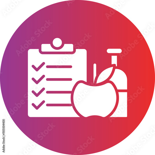 Nutrition icon style