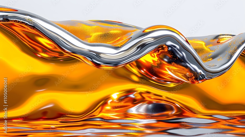 Abstract gold and silver liquid wave. Abstract gold and silver liquid wave.