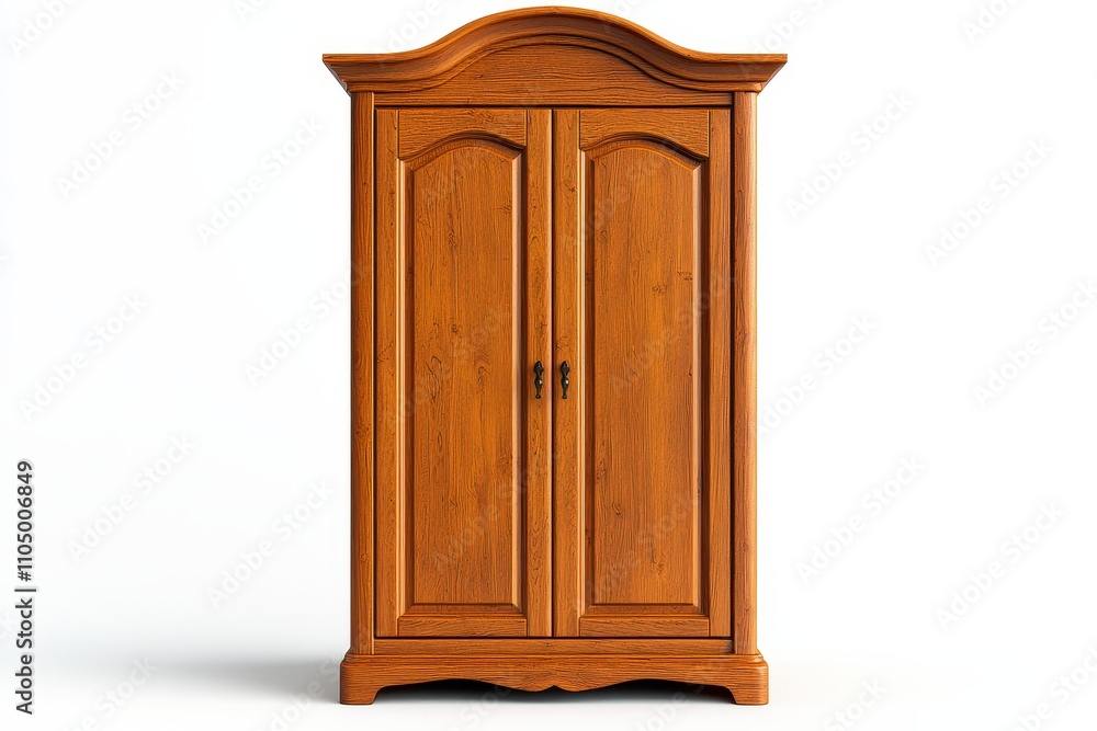 Simple Wooden Wardrobe with Beveled Edges Simple Wooden Wardrobe with Beveled Edges