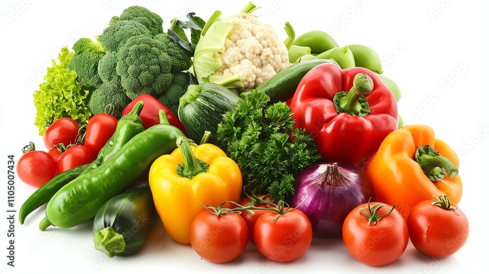 A colorful collection of fresh vegetables. A colorful collection of fresh vegetables.