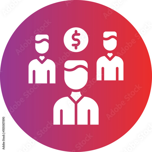 Crowdfunding icon style