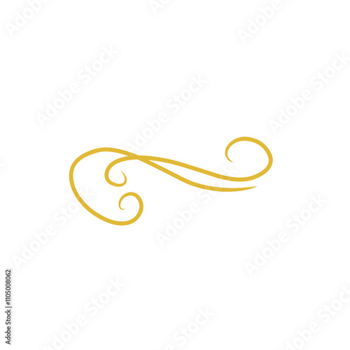 gold swirl decoration element