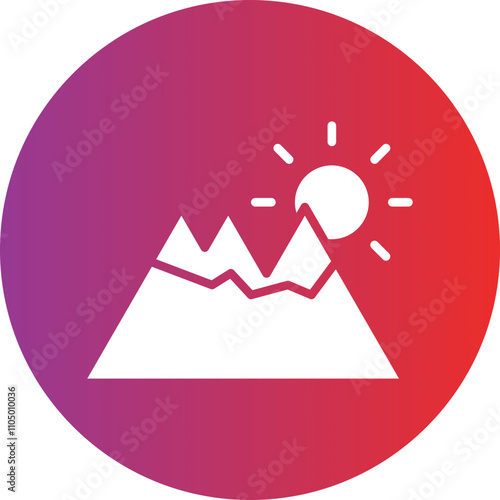 Mountain icon style