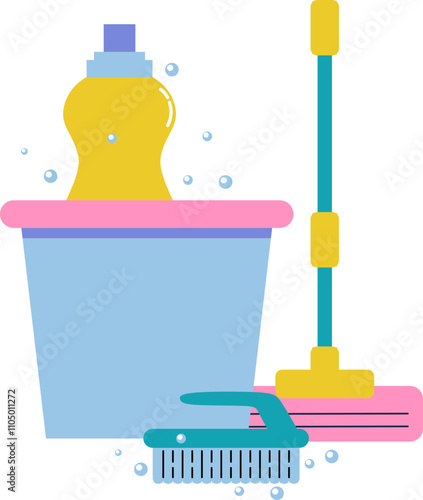 Cleaning Tools Illustration