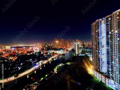 Wallpaper Mural Epic Time Lapse City at Night | Manila | Philippines |  Torontodigital.ca