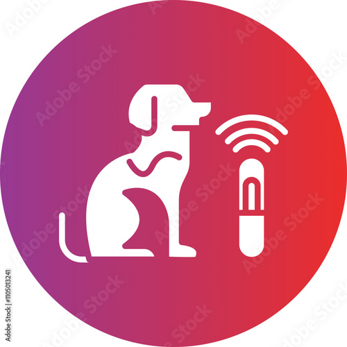 Pet Microchip icon style