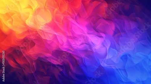 An abstract colorful background with flowing, wavy textures.