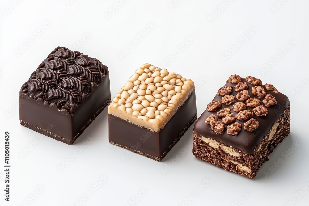 Soft Caramel and Chocolate Candy Cubes on Display Soft Caramel and Chocolate Candy Cubes on Display