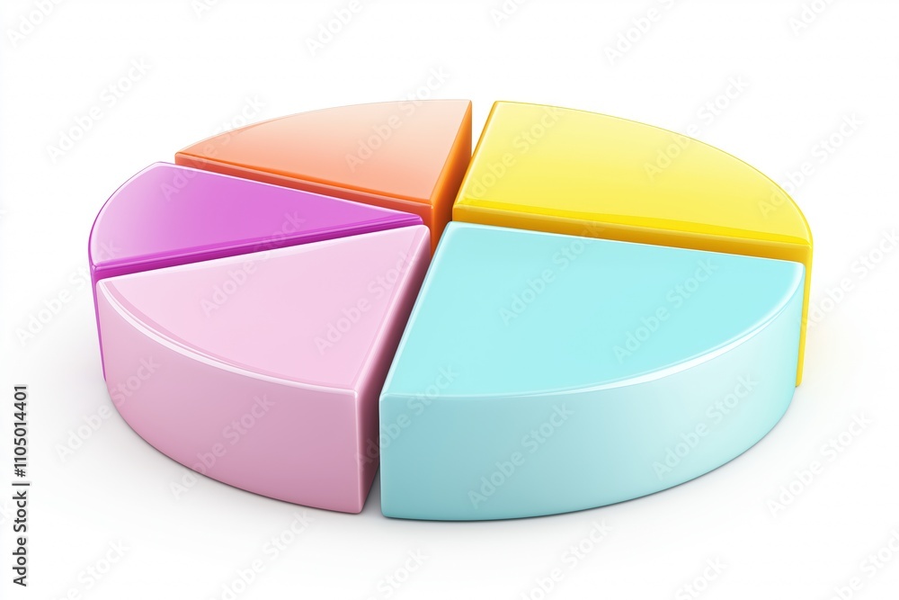Obraz premium Business report concept.Company financial report.Business charts. Colorful quarter wooden pie chart pieces . Banner with copy space.