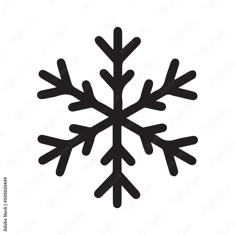 Black and White Snowflake Illustration: A simple yet intricate depiction of the geometric symmetry found in snowflakes, ideal for winter-themed designs or creative projects focused on nature’s beauty Black and White Snowflake Illustration: A simple yet intricate depiction of the geometric symmetry found in snowflakes, ideal for winter-themed designs or creative projects focused on nature’s beauty