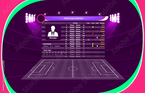 vector info graphic football field statistics