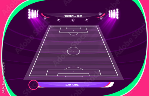 vector info graphic football field statistics