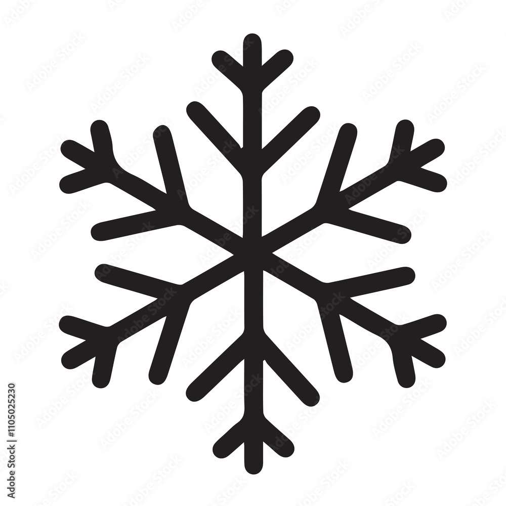Black and White Snowflake Illustration: A simple yet intricate depiction of the geometric symmetry found in snowflakes, ideal for winter-themed designs or creative projects focused on nature’s beauty Black and White Snowflake Illustration: A simple yet intricate depiction of the geometric symmetry found in snowflakes, ideal for winter-themed designs or creative projects focused on nature’s beauty