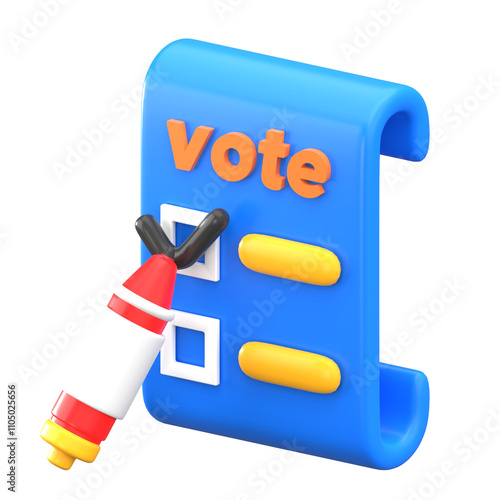 3D General Election Illustration