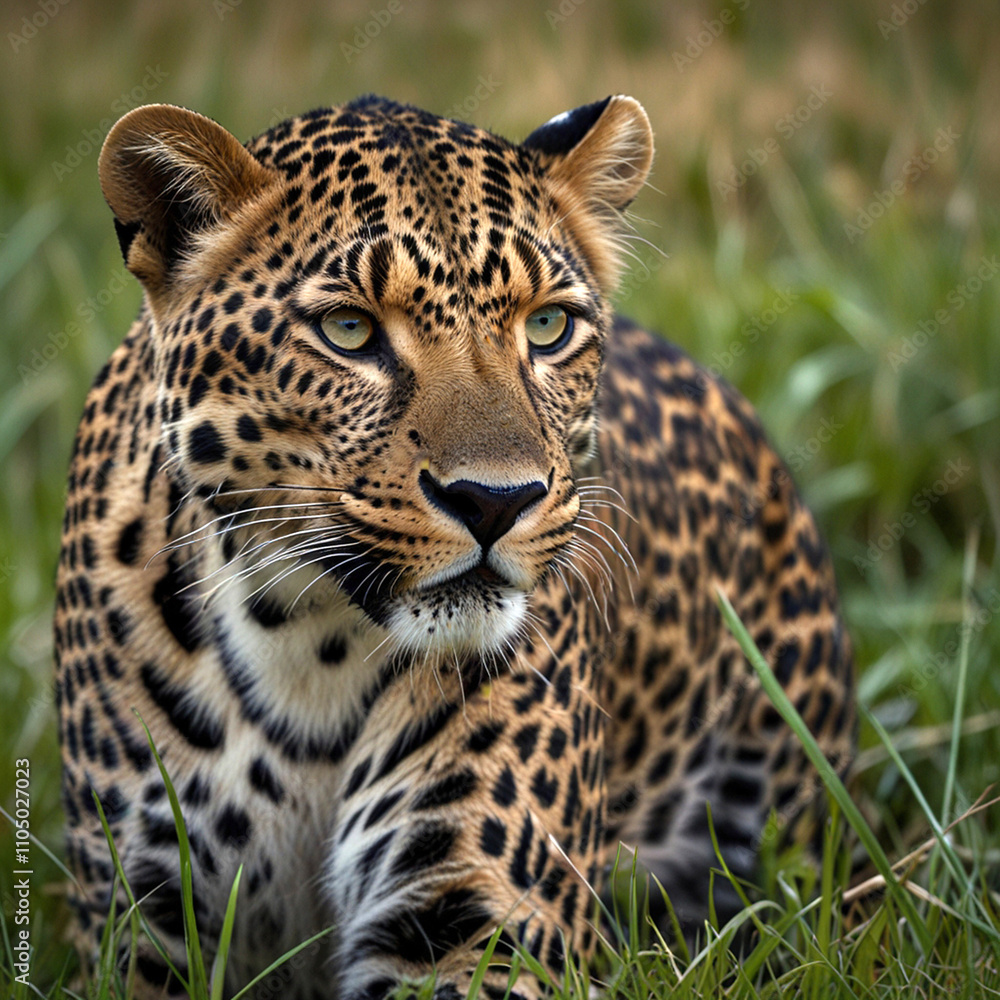 leopard is guarding its territory leopard is guarding its territory