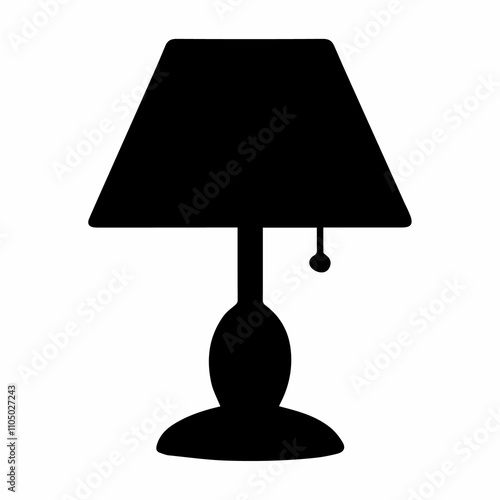 The Table Lamp black and white image for illustration.