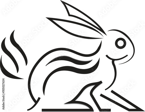 Wallpaper Mural rabbit logo design vector style Torontodigital.ca