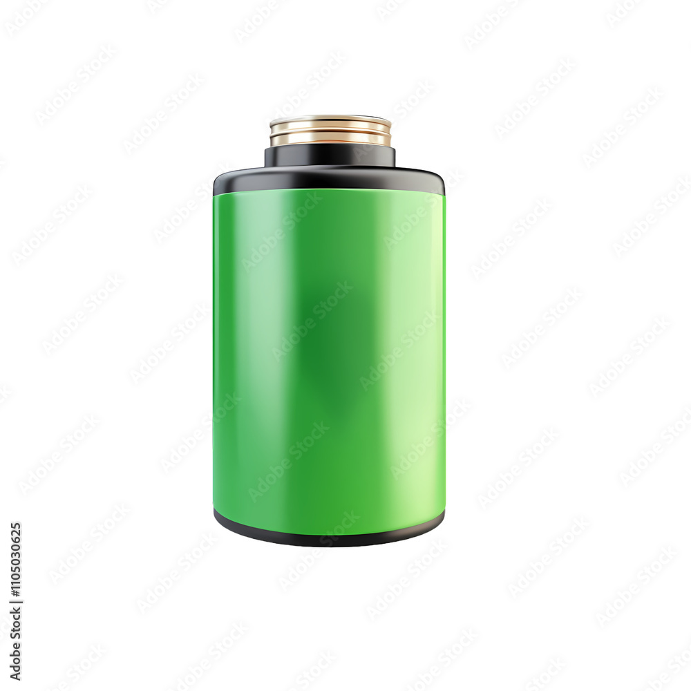 green battery 3d cartoon render icon isolated transparent background cutout green battery 3d cartoon render icon isolated transparent background cutout