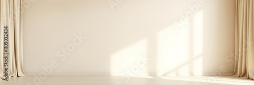 Soft beige walls with subtle folds in a minimalist home decor setting, wall art, beige, texture