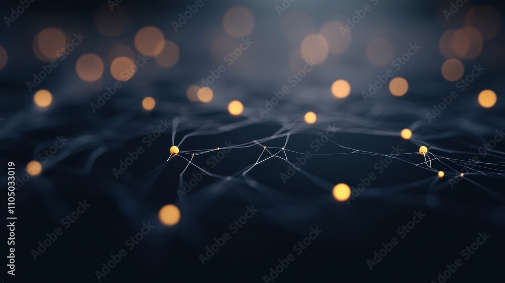 Abstract glowing network with lights Abstract glowing network with lights