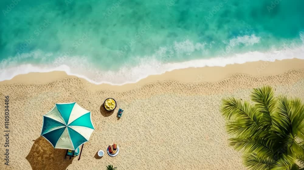 Top view tropical summer sea beach background. Top view tropical summer sea beach background.